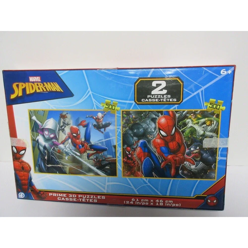 Marvel Spider-Man Prime 3D TWIN PACK Lenticular Puzzles of 500pcs 24x18